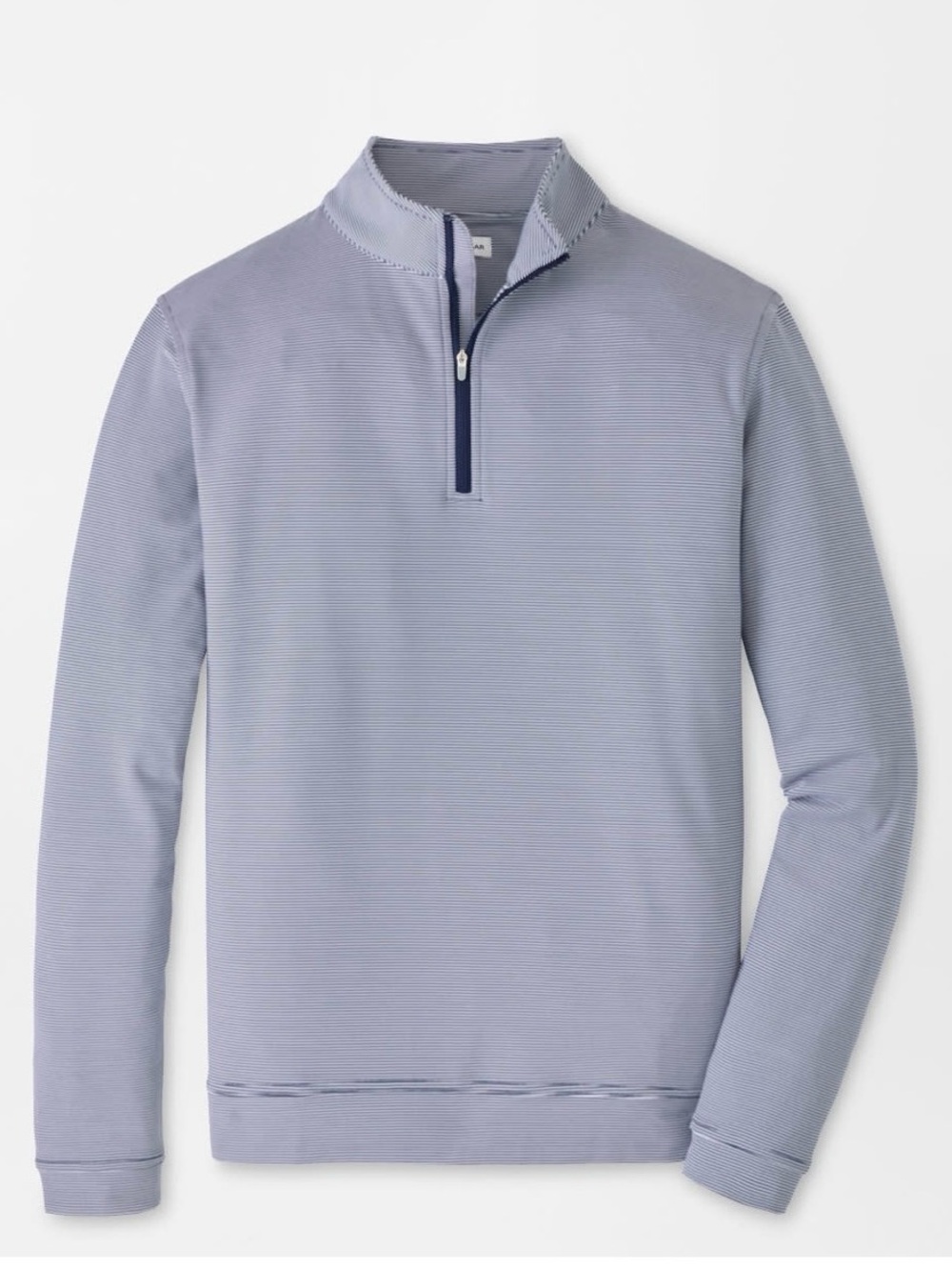 Brand New! Peter Millar Perth Sugar Stripe Performance Quarter Zip (navy/white)